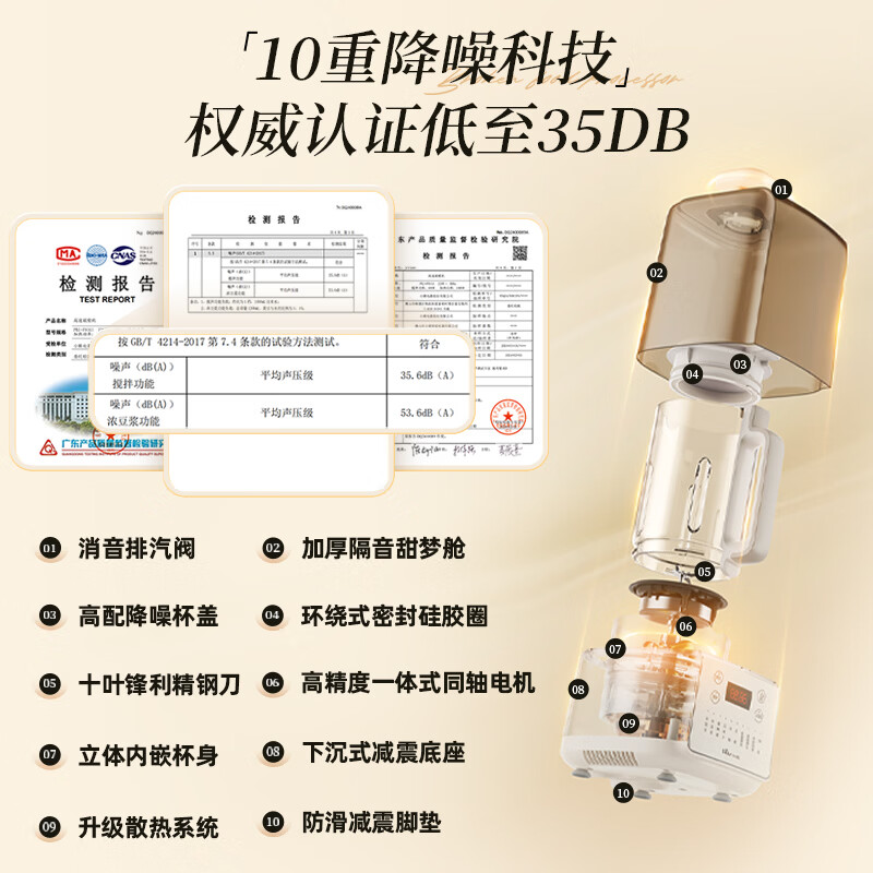 小熊F01G1破壁机图片