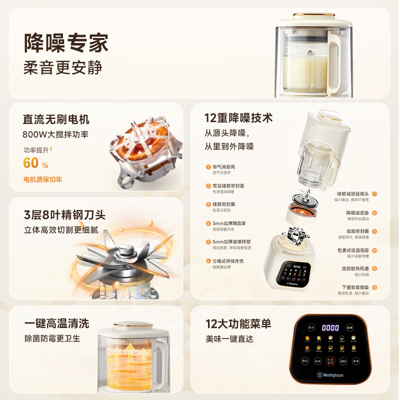 西屋WPB09J21-W破壁机图片