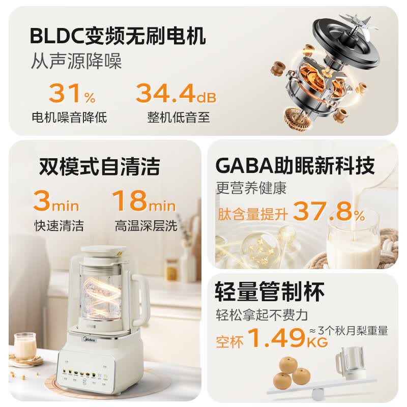 美的MJ-FC18破壁机图片