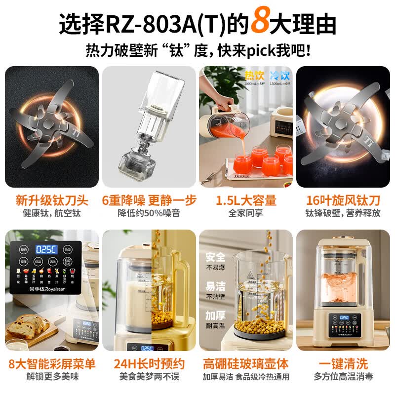 荣事达RZ-803AH(Ti)破壁机图片