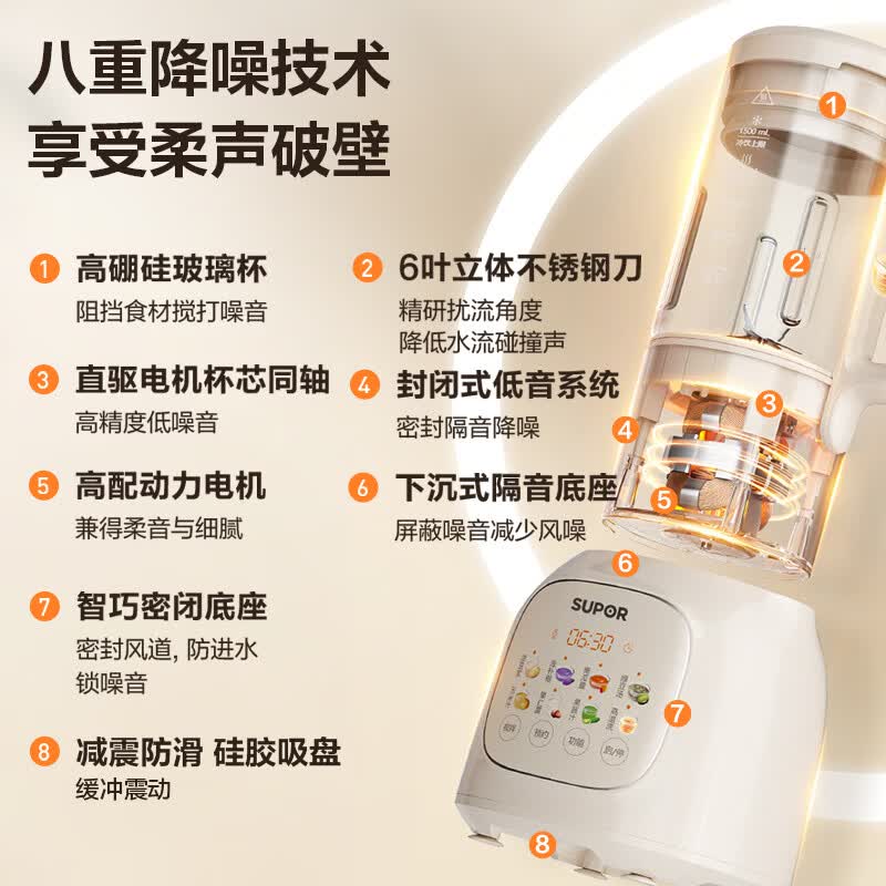苏泊尔SP205T破壁机图片