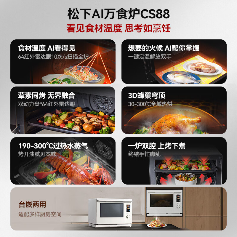 松下NN-CS88RW微波炉图片