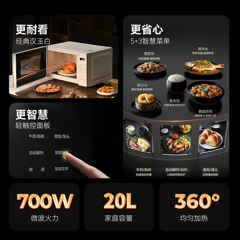 海尔HW-E20Y2W微波炉图片