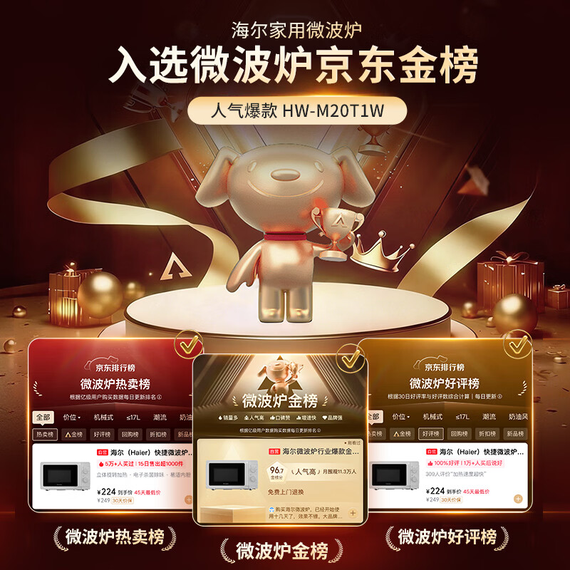 海尔HW-M20T1W微波炉图片