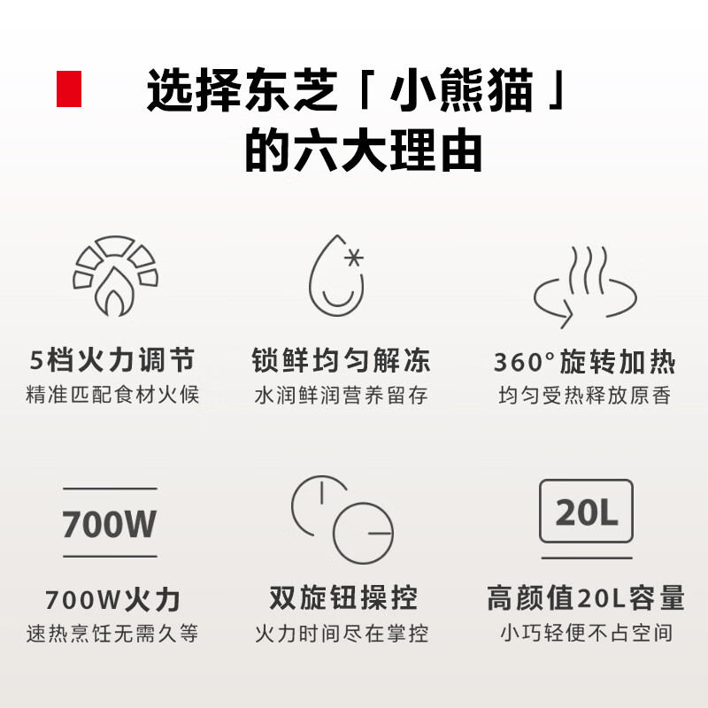 东芝ER-XS2201CNW微波炉图片