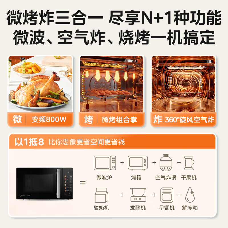 美的EC8P02-SB0C00微波炉图片