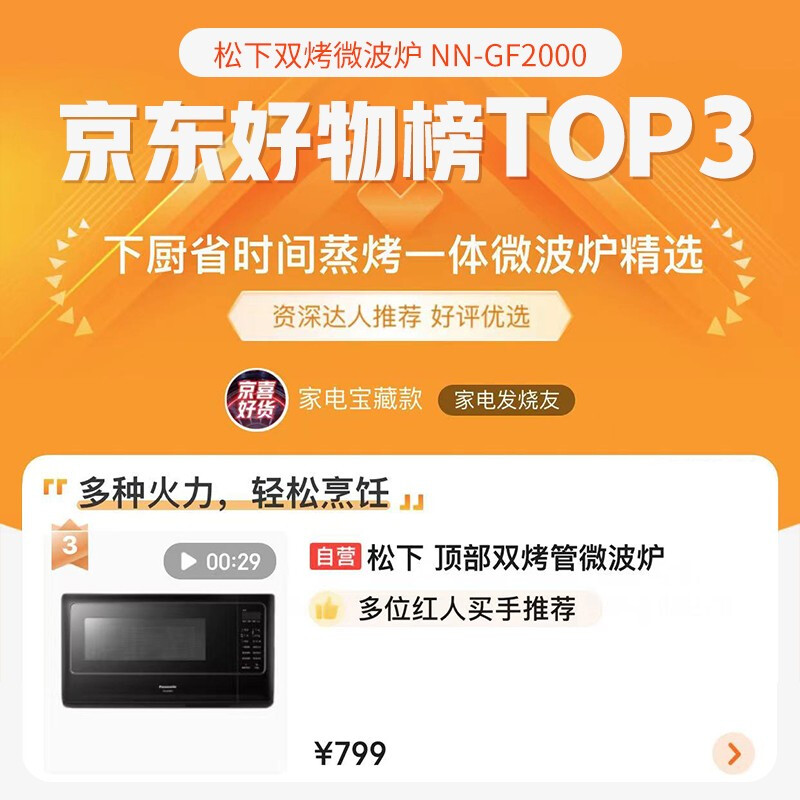 松下NN-GF2000微波炉图片