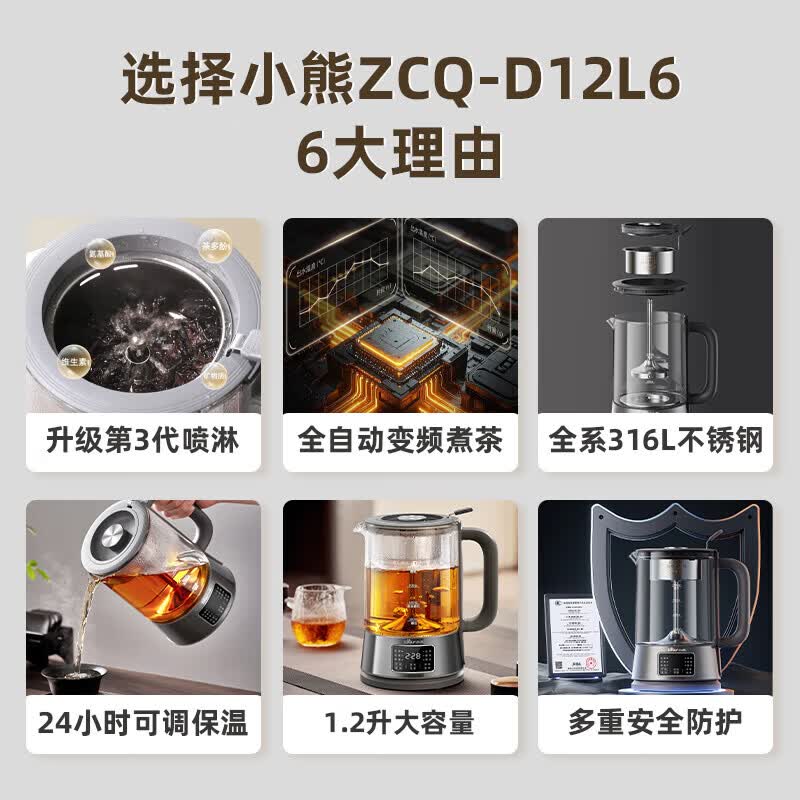 小熊ZCQ-D12L6养生壶图片