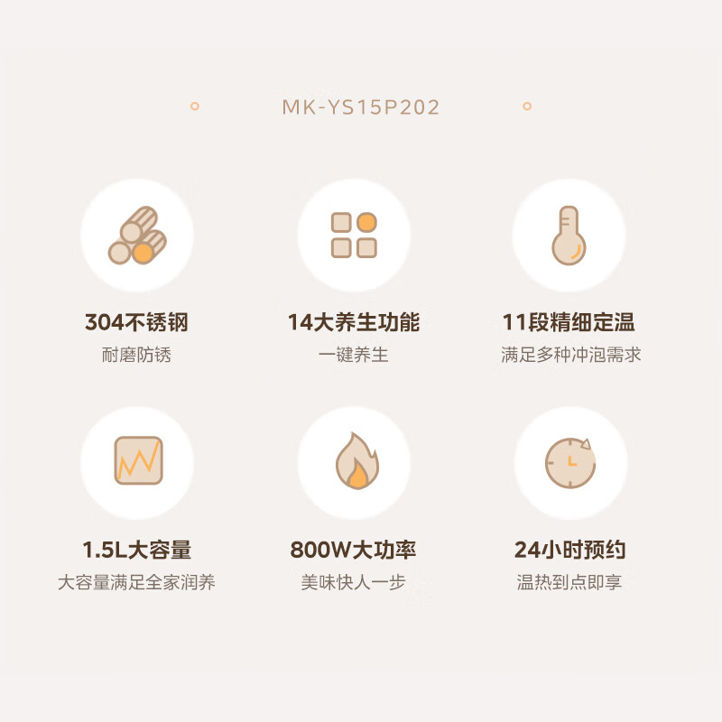美的MK-YS15P202养生壶图片