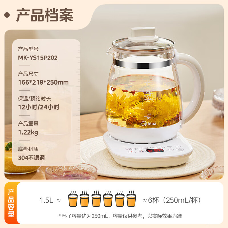 美的MK-YS15P202养生壶图片