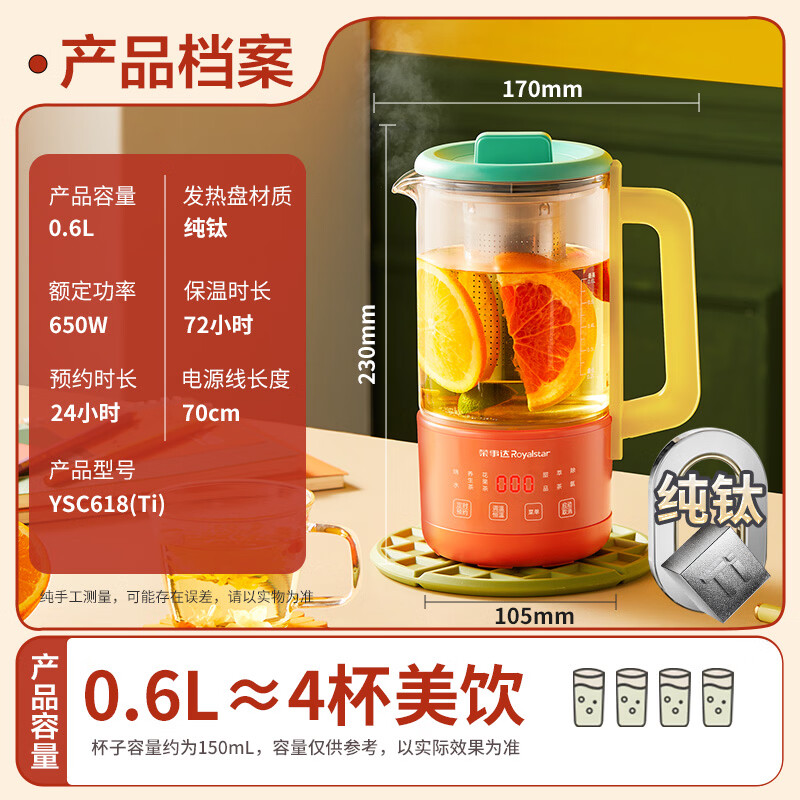 荣事达YSC618（Ti）养生壶图片