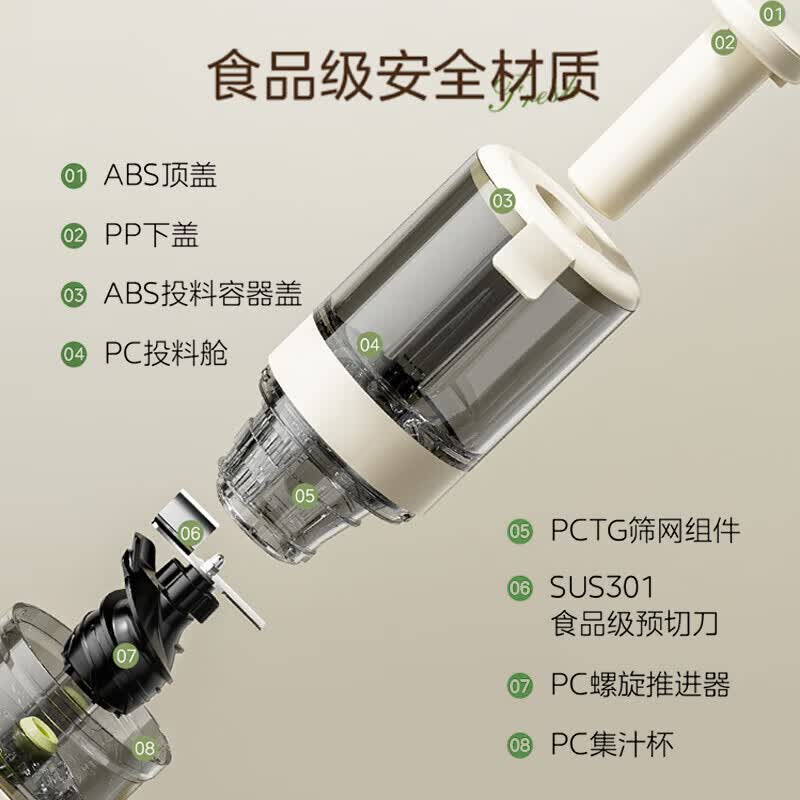 美的MJ-ZZ12W3-39E立式原汁机图片