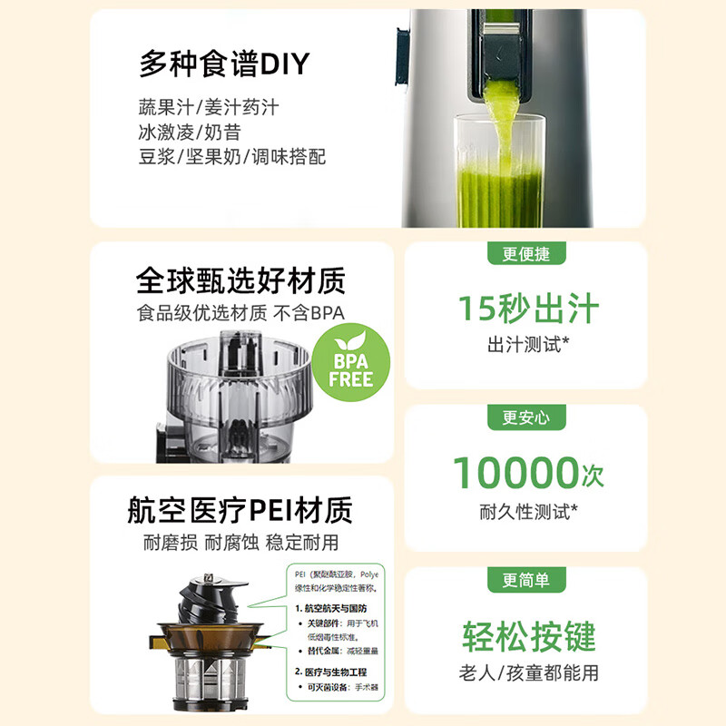惠人H70ST-BIS02TG无网原汁机图片