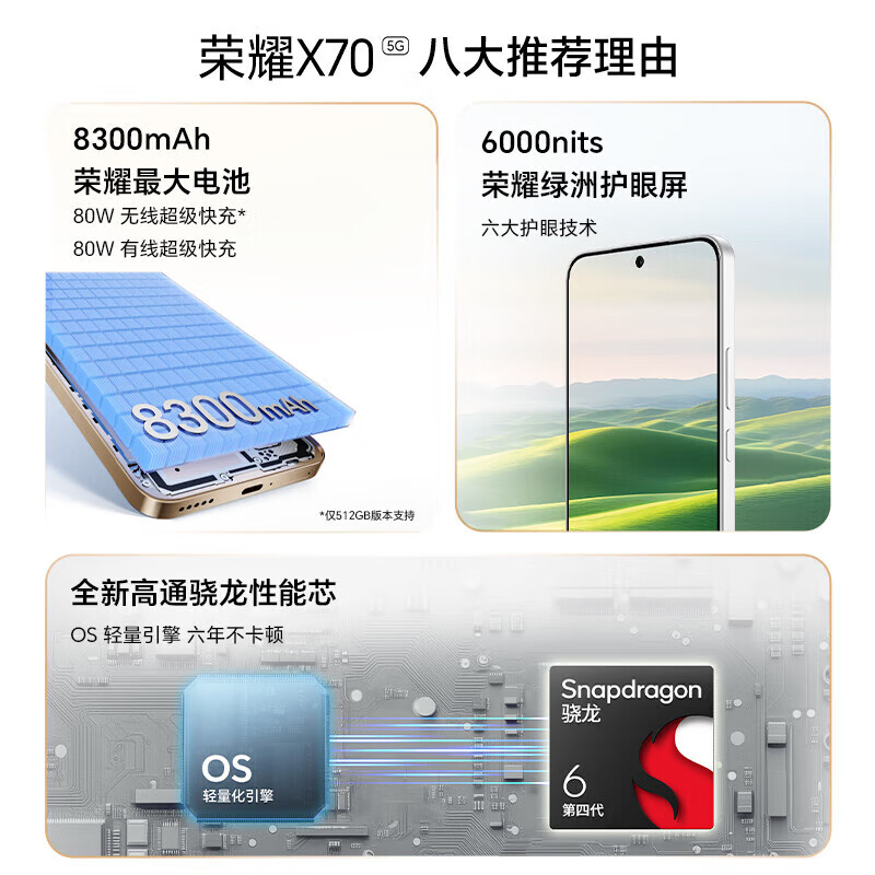 荣耀 X70 8+128GB手机图片