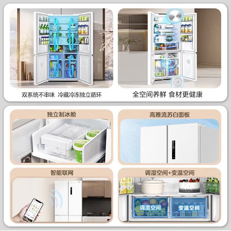 美的MR-540WSPZE冰箱图片