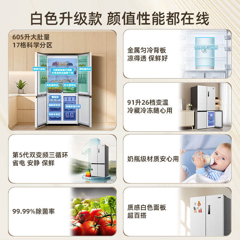 奥马605WDH/B冰箱图片