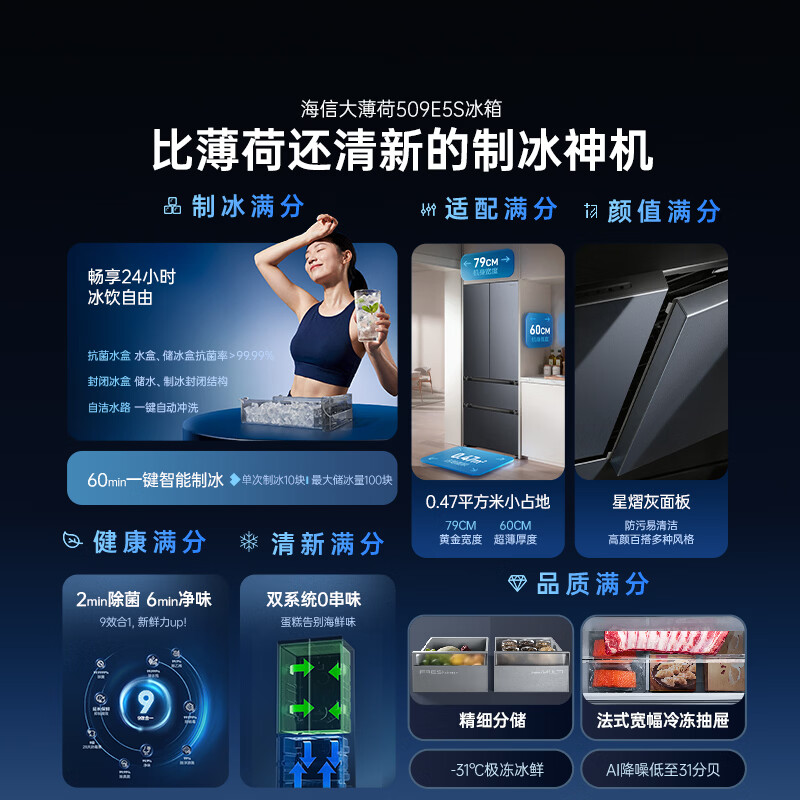 海信BCD-509E5SFZSD冰箱图片