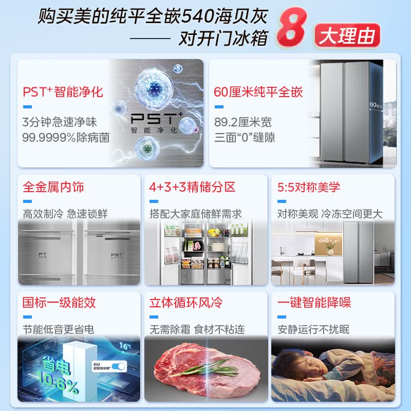 美的BCD-540WUKPZM(E)冰箱图片