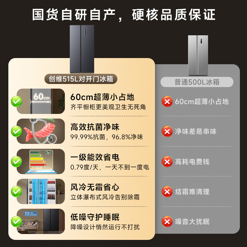 创维BCD-515W2B1冰箱图片