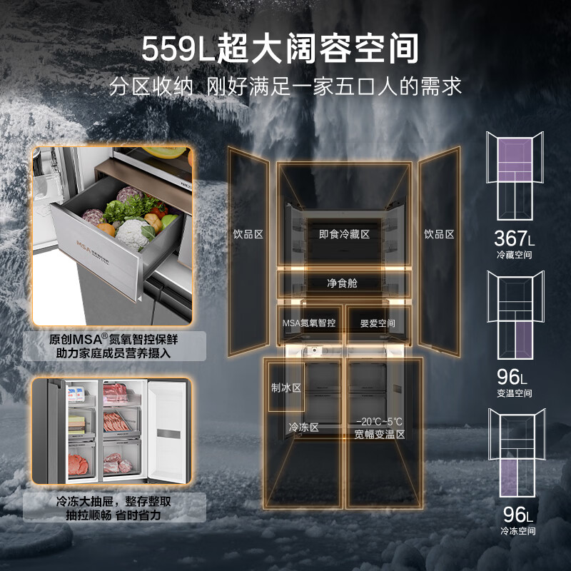 卡萨帝BCD-559WLCTDA4GUU1冰箱图片