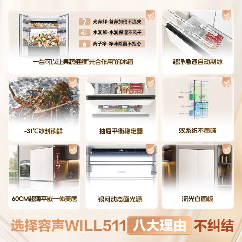 容声BCD-511W60FZNAD冰箱图片