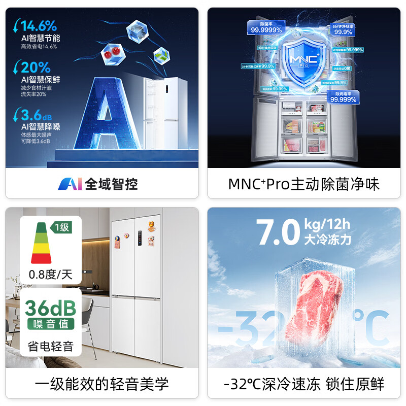 美菱BCD-450WSPU9CIZX冰箱图片