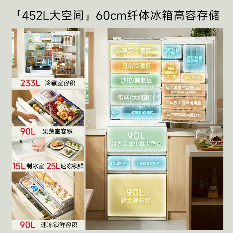 东芝GR-RM450WE-PG1冰箱图片