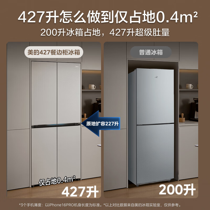 美的BCD-427WUSGPZM冰箱图片