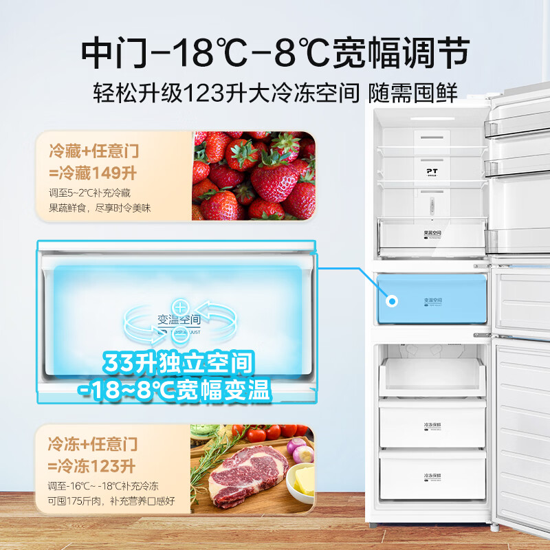 美的MR-251WTPE冰箱图片