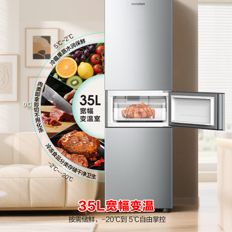容声BCD-255D20RNLBD冰箱图片