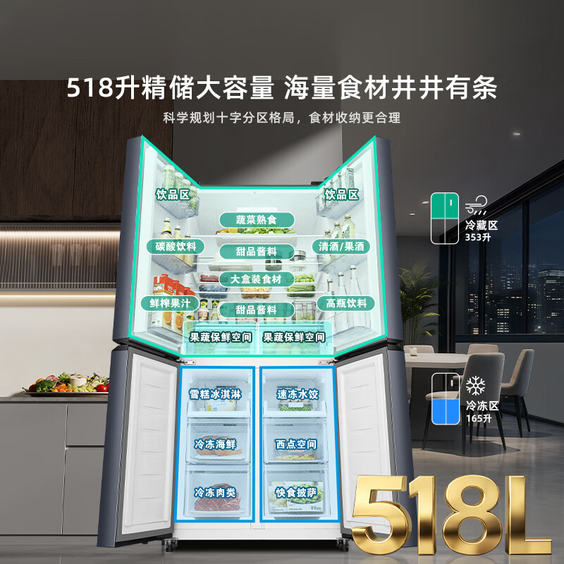 海信BCD-518S3CNKQD冰箱图片