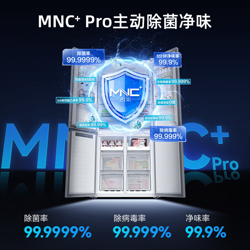 美菱BCD-510WSP9CZX冰箱图片