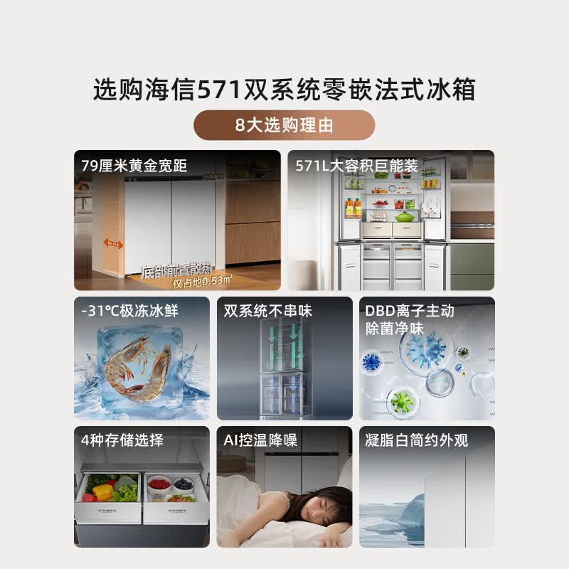 海信BCD-571E5SCQKD冰箱图片