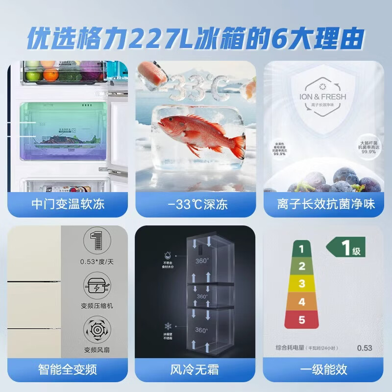 格力BCD-227WGGBF1TPDCL