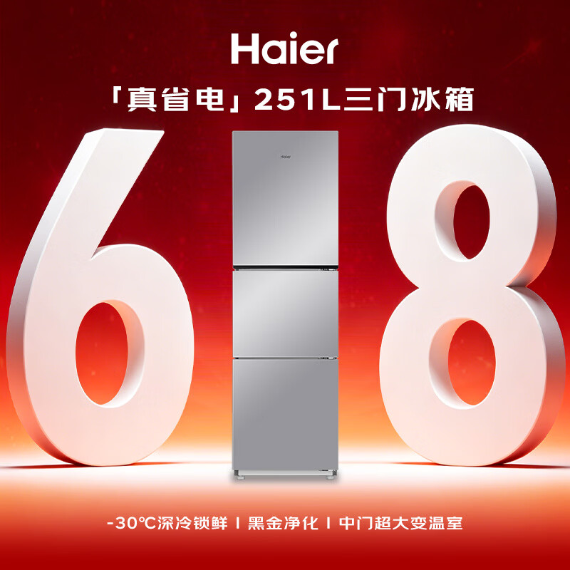 海尔BCD-251WGHC3E7WV冰箱图片
