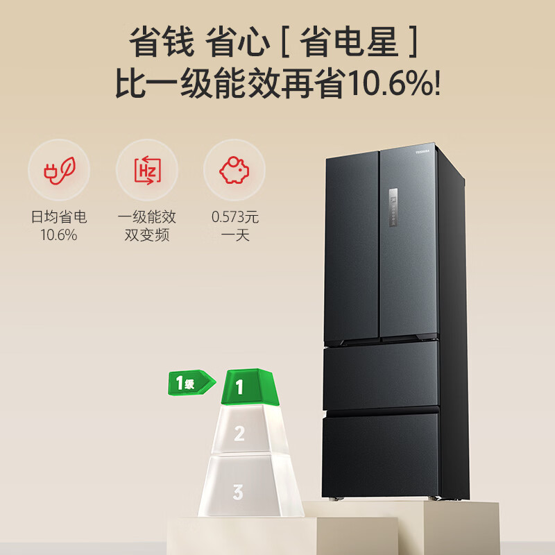 东芝GR-RF420WI-PM1冰箱图片