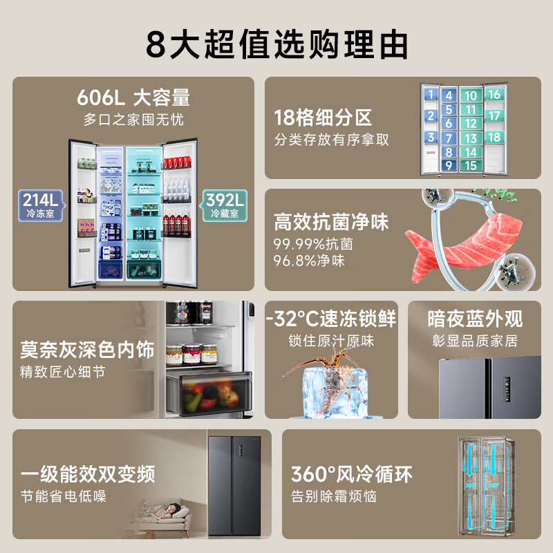 创维BCD-606W2B1冰箱图片