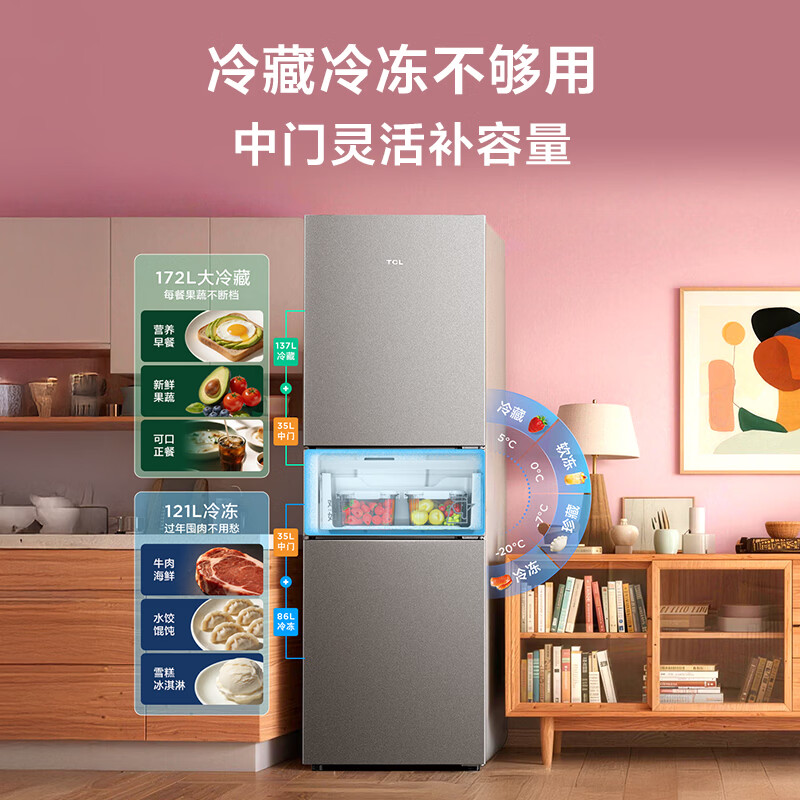 TCL-R258V5-C冰箱图片