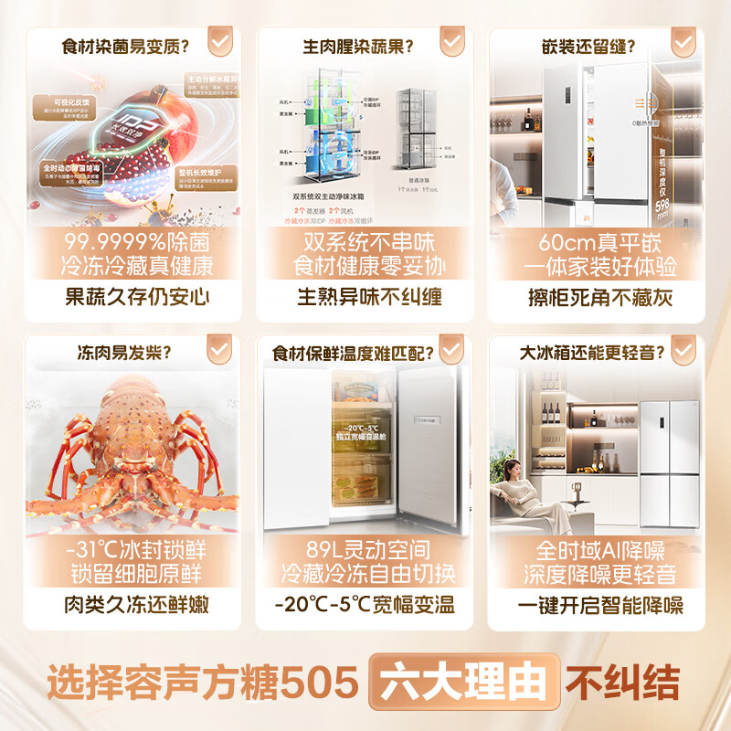 容声BCD-505P60CZMAD冰箱图片