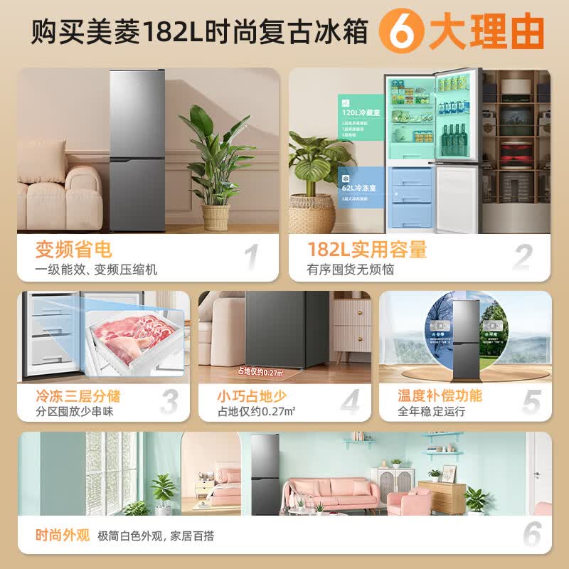 美菱MRF-182LCXG1冰箱图片