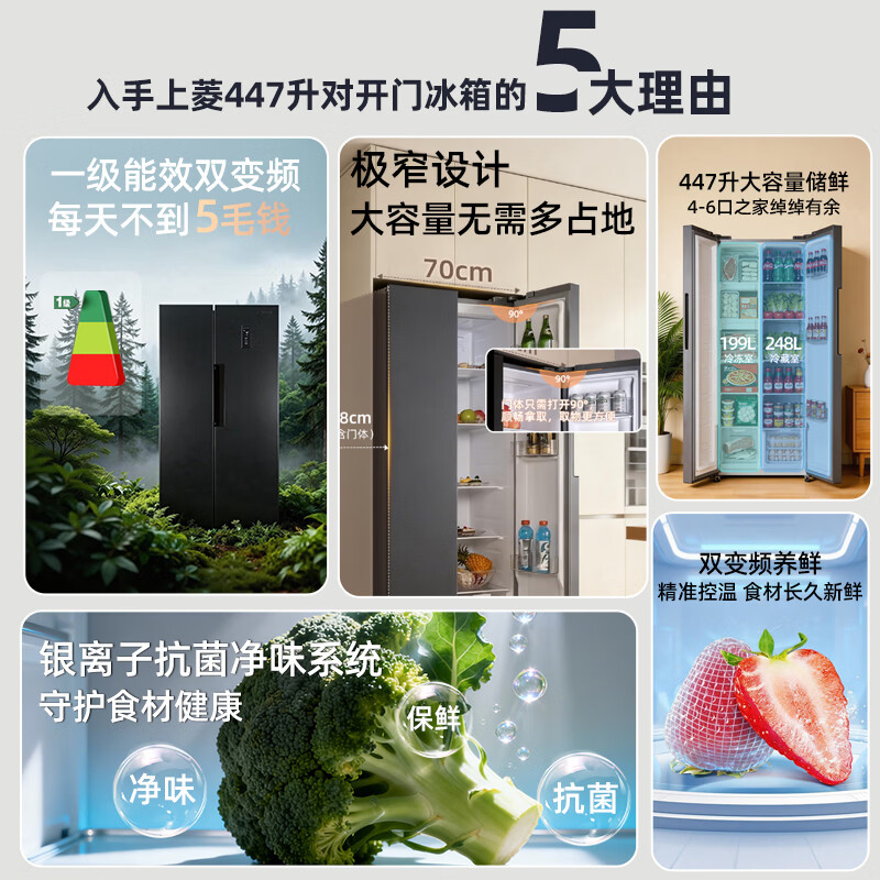 上菱BSE447PWL冰箱图片