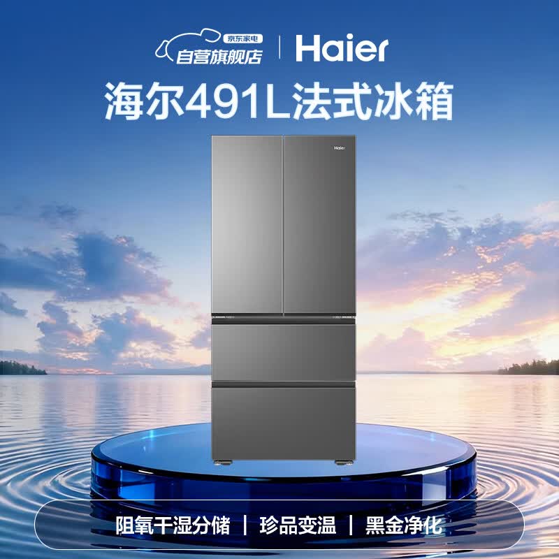 海尔BCD-491WGHFDB5BFU1冰箱图片