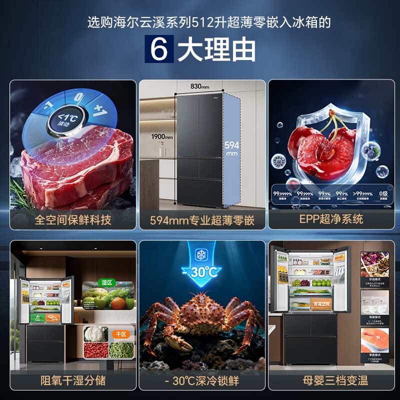 海尔HRF-A52XF1BU1冰箱图片