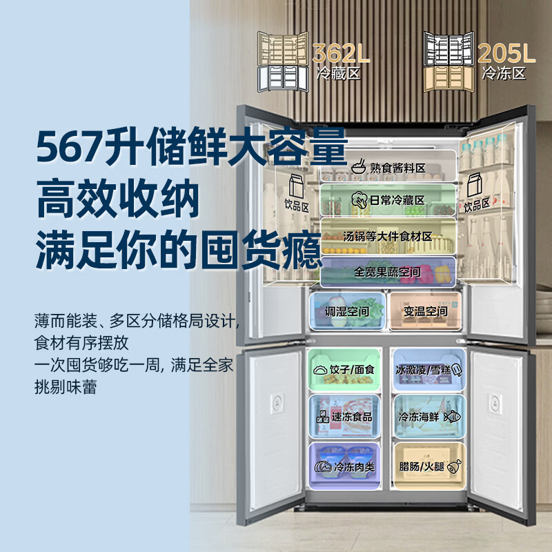 美的BCD-567WUSGPZM(X)冰箱图片