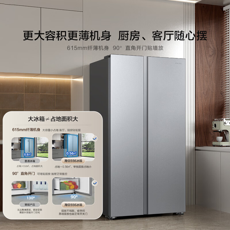 海信BCD-556WFK1DPUJ冰箱图片