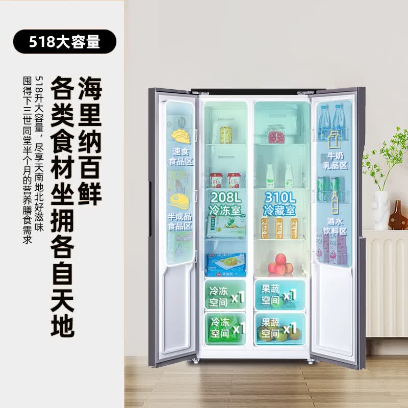 新飞BCD-518WK9DT冰箱图片
