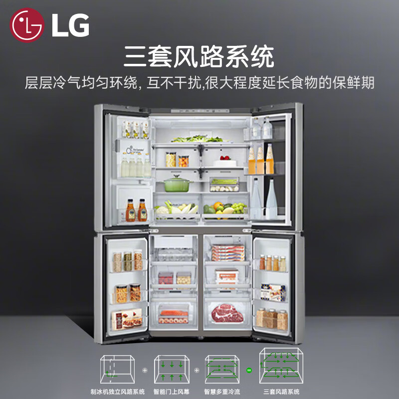 LG-F664MEH95D冰箱图片
