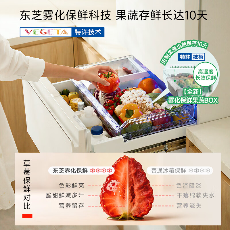 东芝GR-RM450WE-PG1冰箱图片