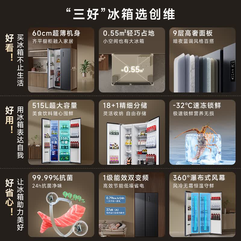 创维BCD-515W2B1冰箱图片