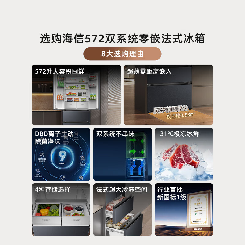 海信BCD-572E5SFZSD冰箱图片